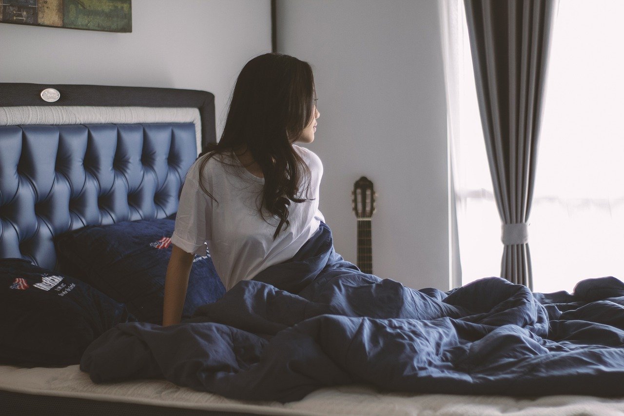 black colour bedroom