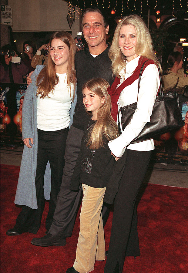 Tony and Tracy with their daughters in 2001